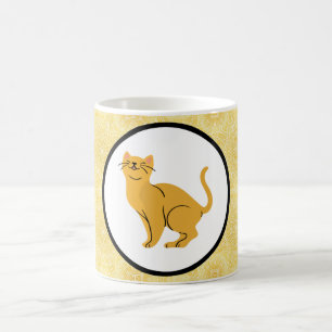 Mug Joyeux gingembre de chat chaton sur or