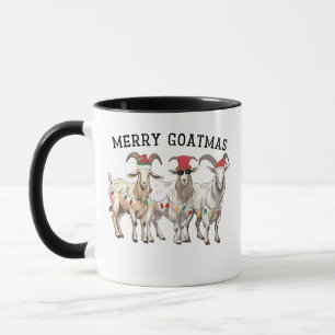 Mug Joyeux Goatmas Animal Chèvre Amour Joyeux Noël