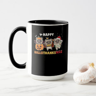 Mug Joyeux Hallothanksmas Cat Christmas Elephant