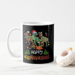 Mug Joyeux Hallothanksmas Thanksgiving Dinosaur T-rex