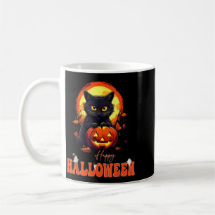 Mug Joyeux Halloween Chat Noir Chat Effrayant Citrouil