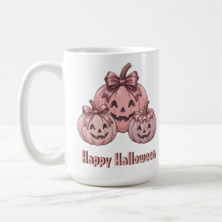 Mug Joyeux Halloween Pinkoween Trio de citrouilles vin