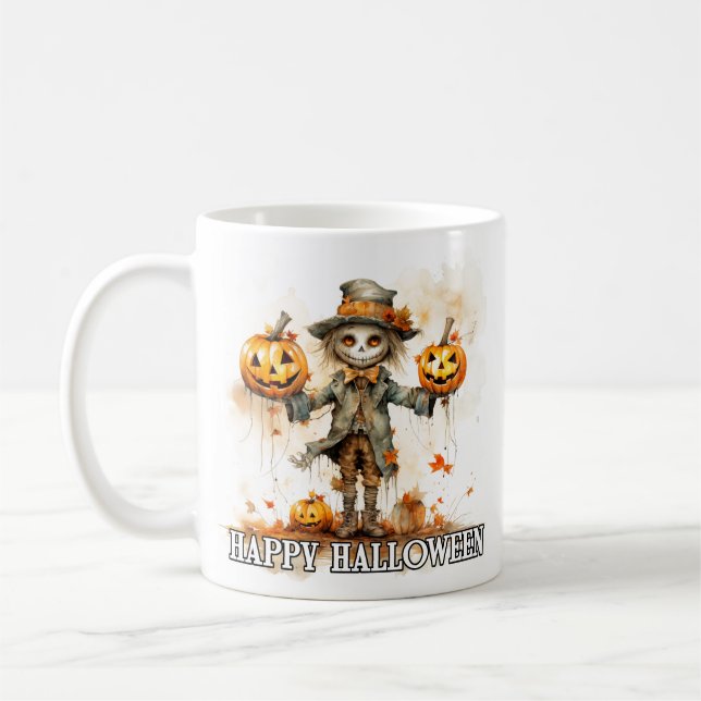 Mug Joyeux Halloween | Scarecrow En Automne (Gauche)
