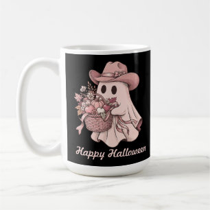 Mug Joyeux Halloween Vachette Rose Fantôme