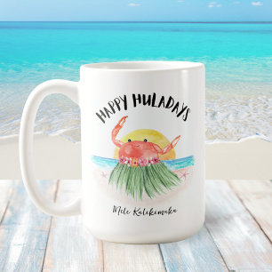 Mug Joyeux Huladays Crabe Plage tropicale Noël