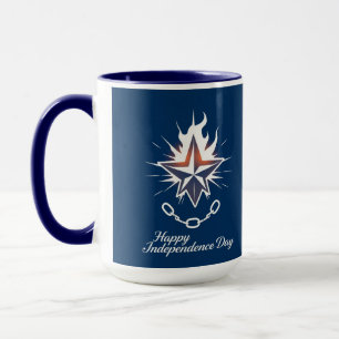Mug Joyeux Jour de l'Indépendance Étoile Solitaire Lum