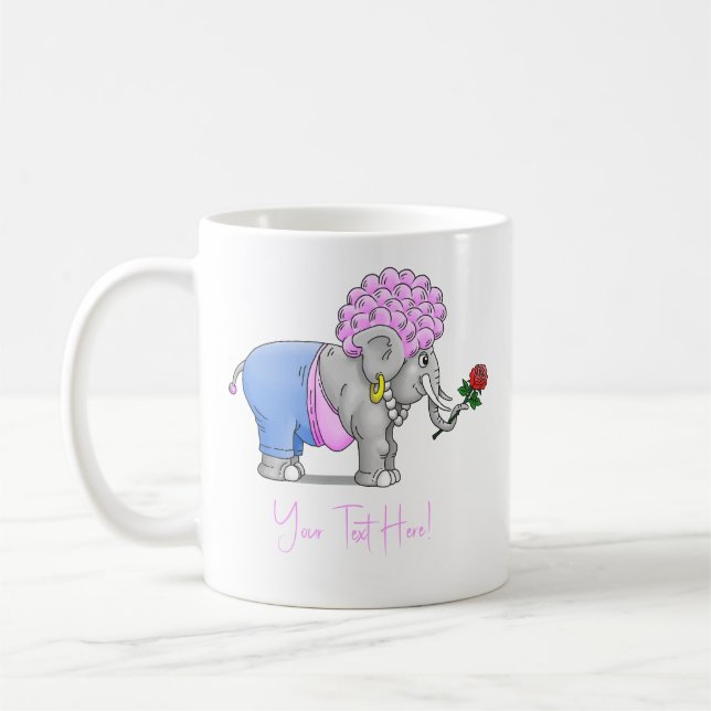 Mug Joyeux jour des Valentines des éléphants (Gauche)