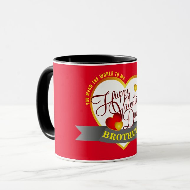Mug Joyeux (Jour spécial) - FRÈRE / Nom (Devant gauche)