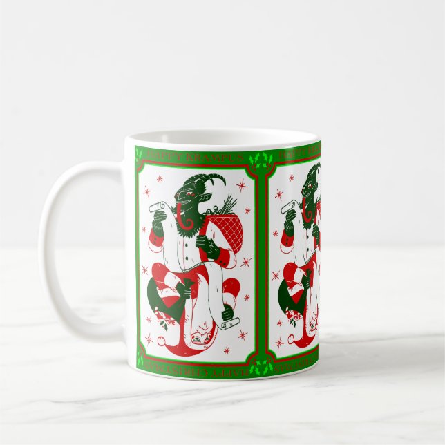 Mug joyeux krampus de Noël père Noël (Gauche)