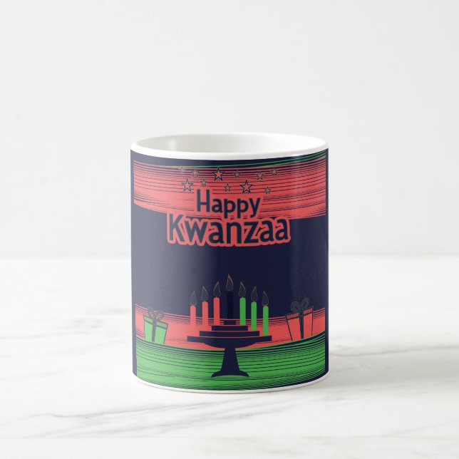Mug Joyeux Kwanzaa Kinara Menorah Sept Fêtes (Centre)