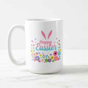 Mug Joyeux lapin de Pâques Printemps Oeuf de Pâques Pâ