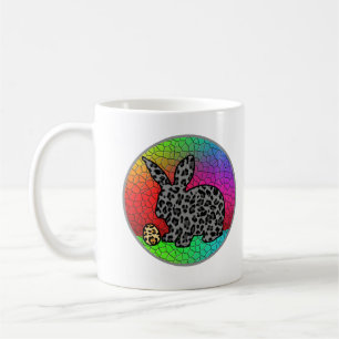 Mug Joyeux lapin lapin Empreinte de léopard de Pâques