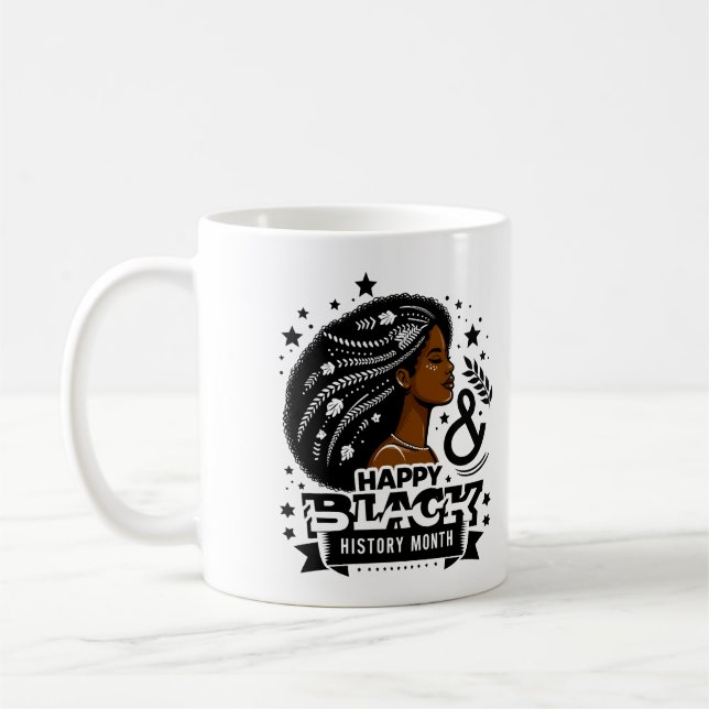 Mug Joyeux Mois de l'histoire des Noirs Carte africain (Gauche)