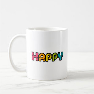 Mug Joyeux mot de couleur Rainbow