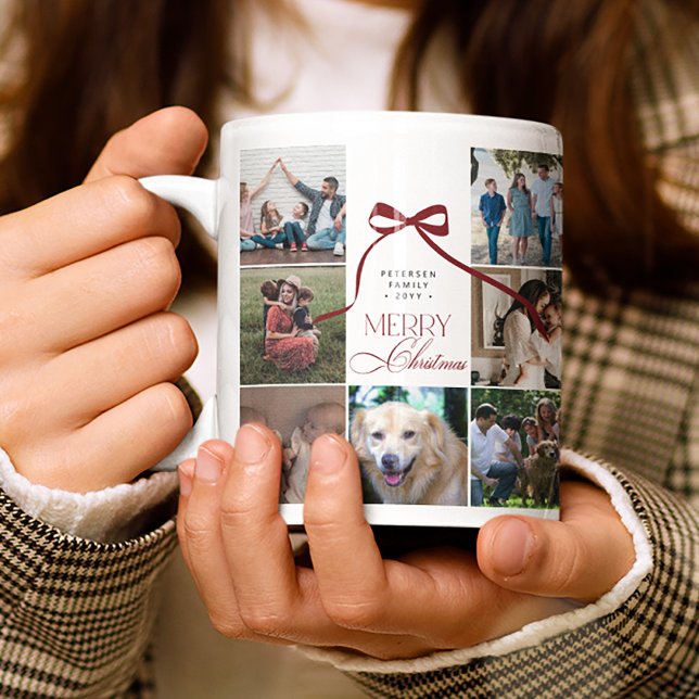Mug Joyeux Noël 16 photo de famille collage (Créateur téléchargé)