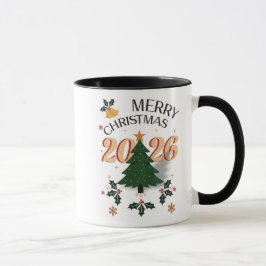 Mug Joyeux Noël 2026 – Café de vacances festif