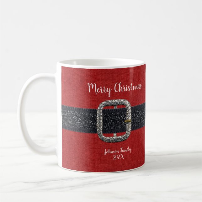 Mug Joyeux Noël à la Ceinture de Père Noël (Gauche)