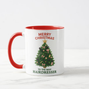 Mug Joyeux Noël à la meilleure coiffeuse Xmas