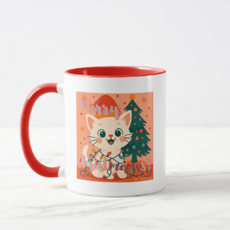 Mug Joyeux Noël à tous les félins ! Chat