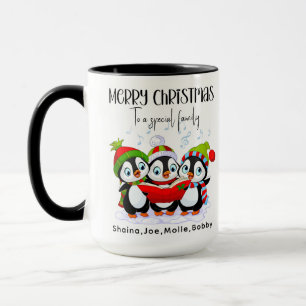 Mug Joyeux Noël à une famille spéciale de petits pingo