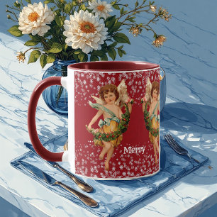 Mug Joyeux Noël Angel hiver Flamme de neige fête pour 