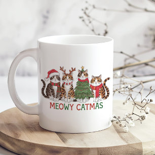 Mug Joyeux Noël aux chats avec des lumières - Vacances