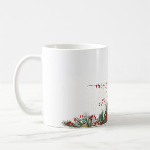 Mug Joyeux Noël avec bordure florale