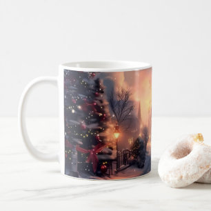 Mug Joyeux Noël avec cadeau de vacances de rennes d'hi