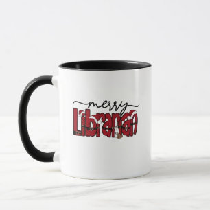 Mug Joyeux Noël Bibliothécaire Amoureux de Livres Bibl