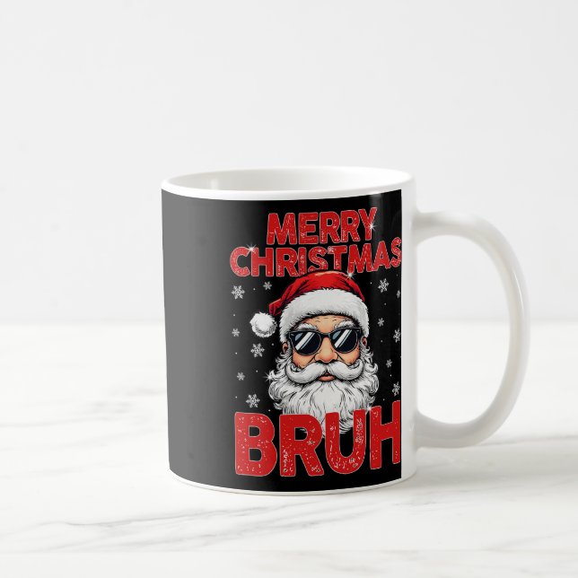 Mug Joyeux Noël Bruh Funny Père Noël Retro Hommes W (Droite)