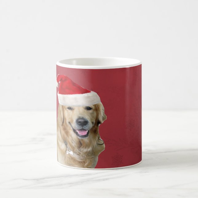Mug Joyeux Noël de golden retriever (Centre)