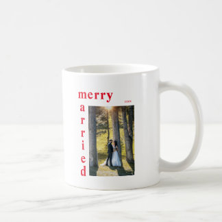 Mug Joyeux Noël de mariage photo pour jeunes mariés