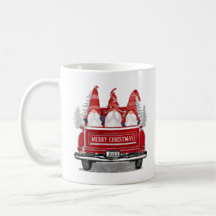 Mug Joyeux Noël de Noël Vintage de Camion Rouge