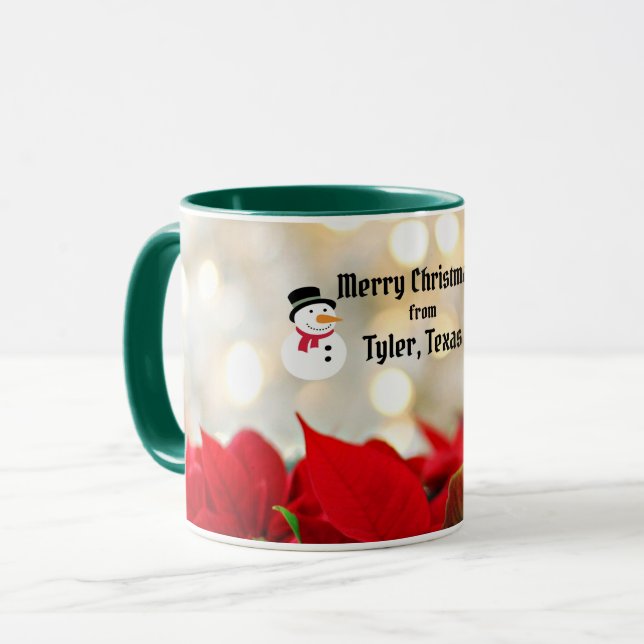 Mug Joyeux Noël de Tyler, Texas (Devant gauche)