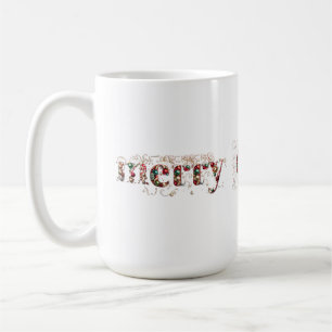 Mug Joyeux Noël Décoratif Or et Baubles Texte