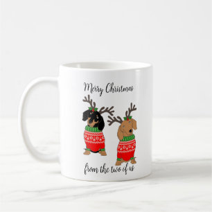 Mug Joyeux Noël Deux Dachshunds Décorés
