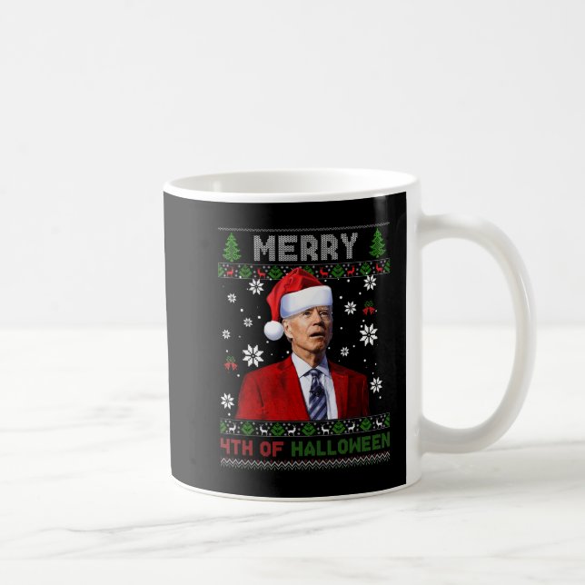 Mug Joyeux Noël D'Halloween Fun Biden Vilain (Droite)