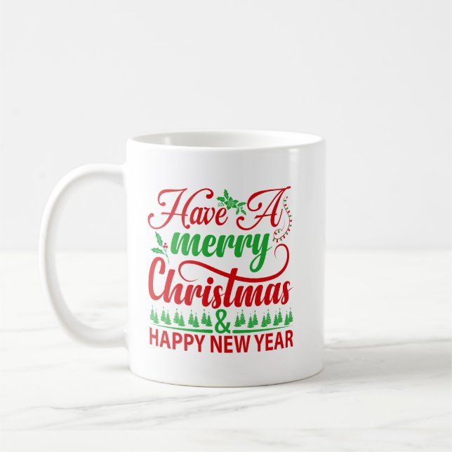 Mug Joyeux Noël et Bonne Année | Festive (Gauche)