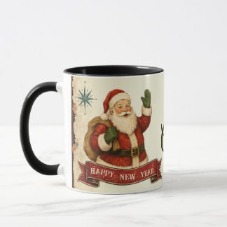 Mug Joyeux Noël et Bonne Année Vintage Rétro