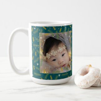 Mug Joyeux Noël Famille Photo Cadre Vert