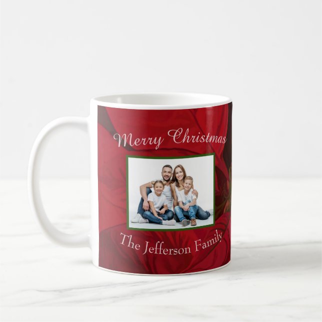 Mug Joyeux Noël Famille Photo Personnaliser (Gauche)