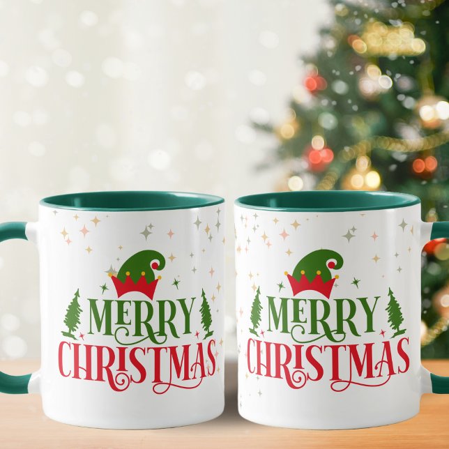 Mug Joyeux Noël géant avec Casquette Elfe Vert (Créateur téléchargé)