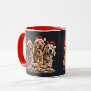 Mug Joyeux Noël Golden Retriever Chiens Baking
