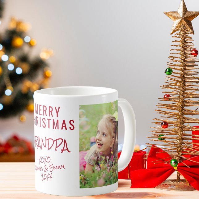 Mug Joyeux Noël Grand-père 2 Photo (Créateur téléchargé)