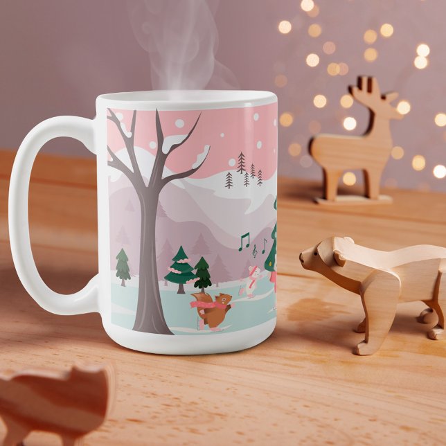 Mug Joyeux Noël Hiver Merveilleux Pays-Bas Bois Animau (Merry Christmas Winter Wonderland Woodland Animals Coffee Mug)