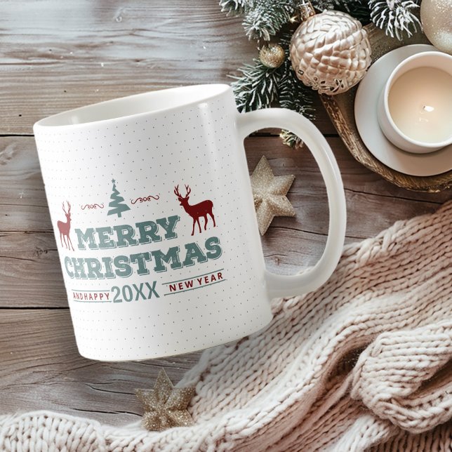 Mug Joyeux Noël Joyeux Nouvel An Deer ID612 (Créateur téléchargé)