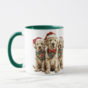 Mug Joyeux Noël Labrador Retriever Père Noël Puppy Chi