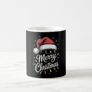 Mug Joyeux Noël Lumières Chapeau de Père Noël Xmas Fam
