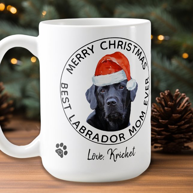 Mug Joyeux Noël Meilleur Labrador Maman Ever Black Lab (Créateur téléchargé)