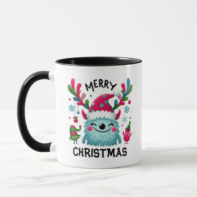 Mug Joyeux Noël mignon Fluffy (Gauche)